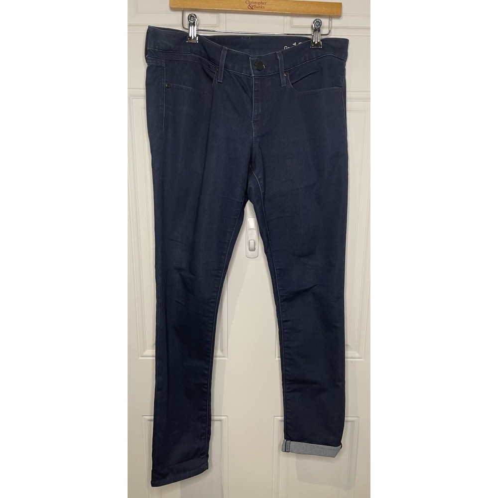 Gap 1969 Always Skinny Jeans Women's 31 / 12R Blue Denim Stretch Mid Rise